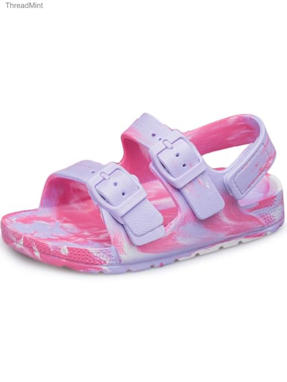 Toddler Kids Unisex Sandals Double Buckle Adjustable Open Toe EVA Non-Slip